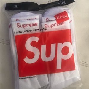 Authentic Supreme Socks (White)